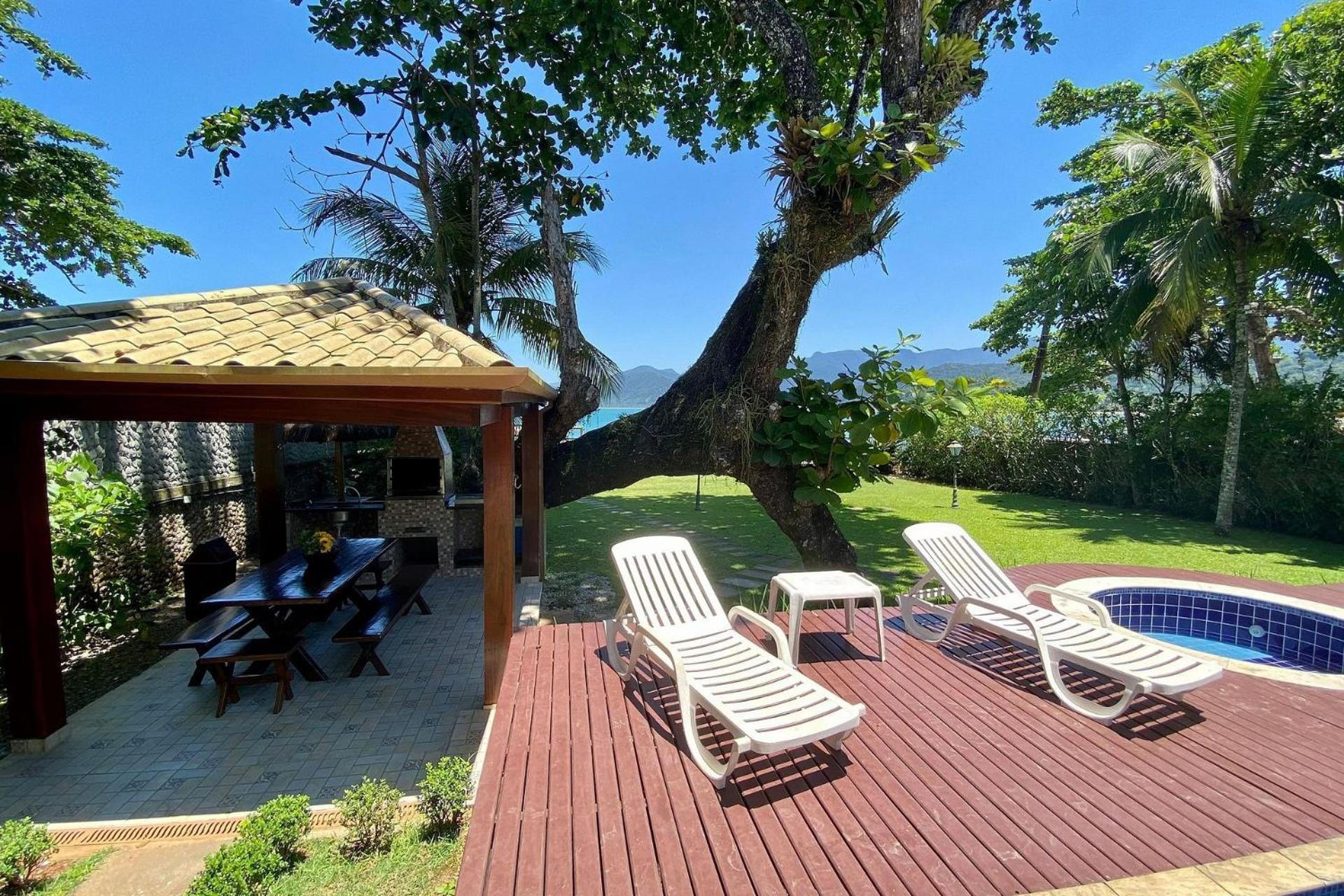 Magnifica Casa Pe Na Areia 4 C/ Ar E Piscina Ubatuba